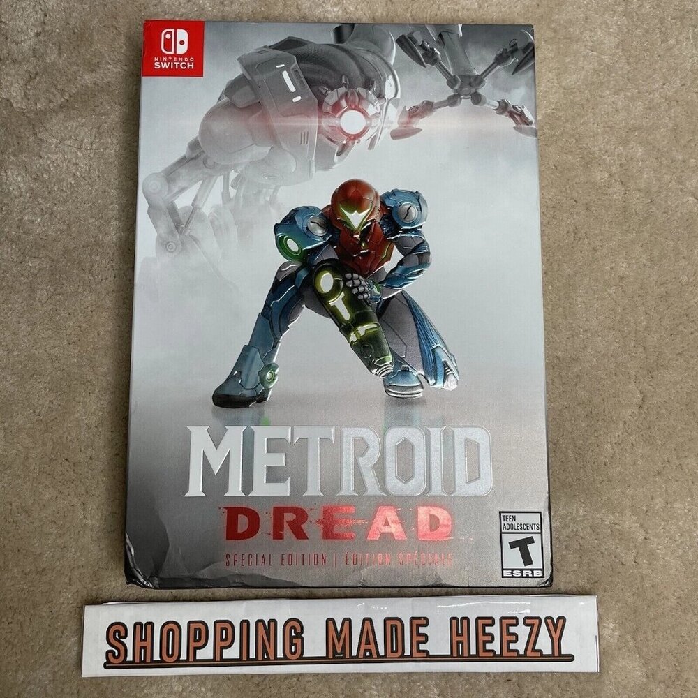 Metroid Dread Special Edition Nintendo Switch Limited Steelbook Art Cards Book